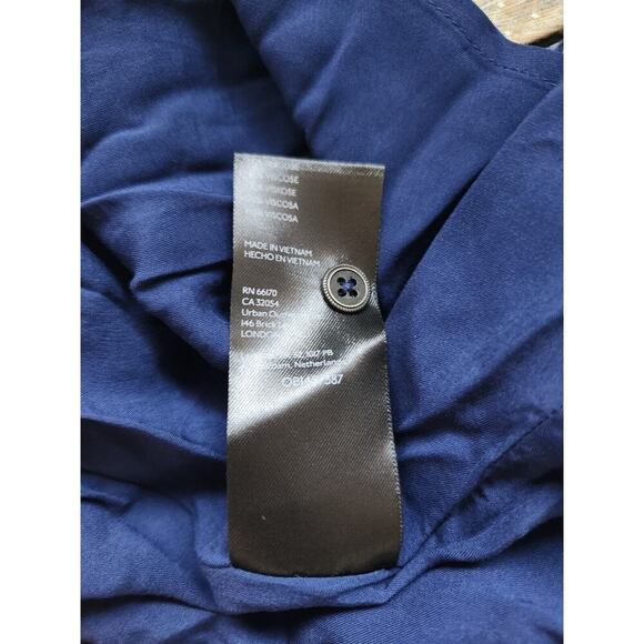 NWT Anthropologie Maeve Women's Scarf-print Mini Shirtdress Size S Navy #8F413 - Picture 11 of 13